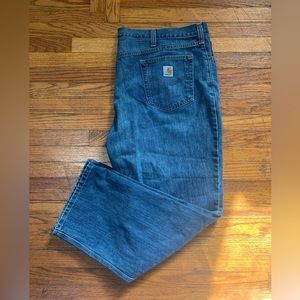 Carhartt Medium Wash Denim Jeans Mens Size 44 x 30 Relaxed Fit Tapered Leg 14806